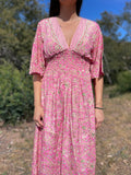 Robe longue seraphine cashmere pink